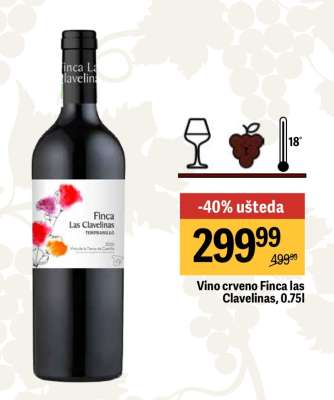 Vino crveno Finca las Clavelinas, 0,75l