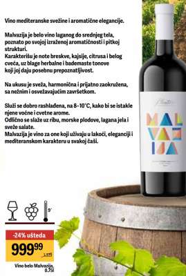 Vino belo Malvazija