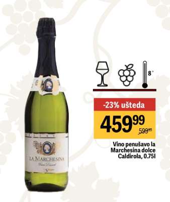 Vino penušavo La Marchesina dolce Caldirola 0.75l