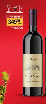 Vino crveno Vranac Plantaže 0.75l