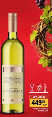 Vino belo Chardonnay Plantaze 0,75l