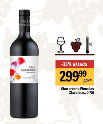 Vino crveno Finca las Clavelinas, 0,75l