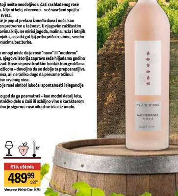 Vino rose Plaisir’Ose, 0.75l