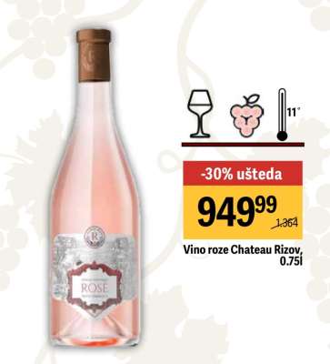 Vino roze Chateau Rizov