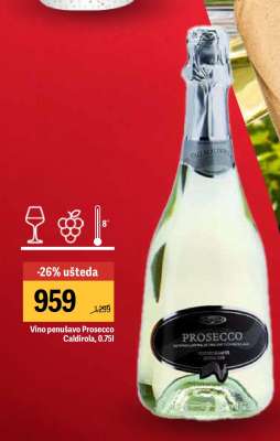 Vino penušavo Prosecco Caldirola 0,75l