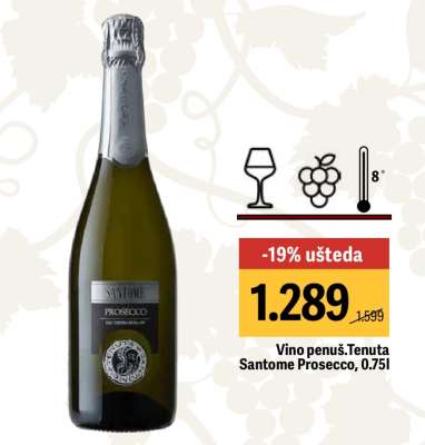 Vino penus Tenuta Santome Prosecco 0.75l