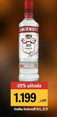 Vodka Smirnoff R/L, 0,7l