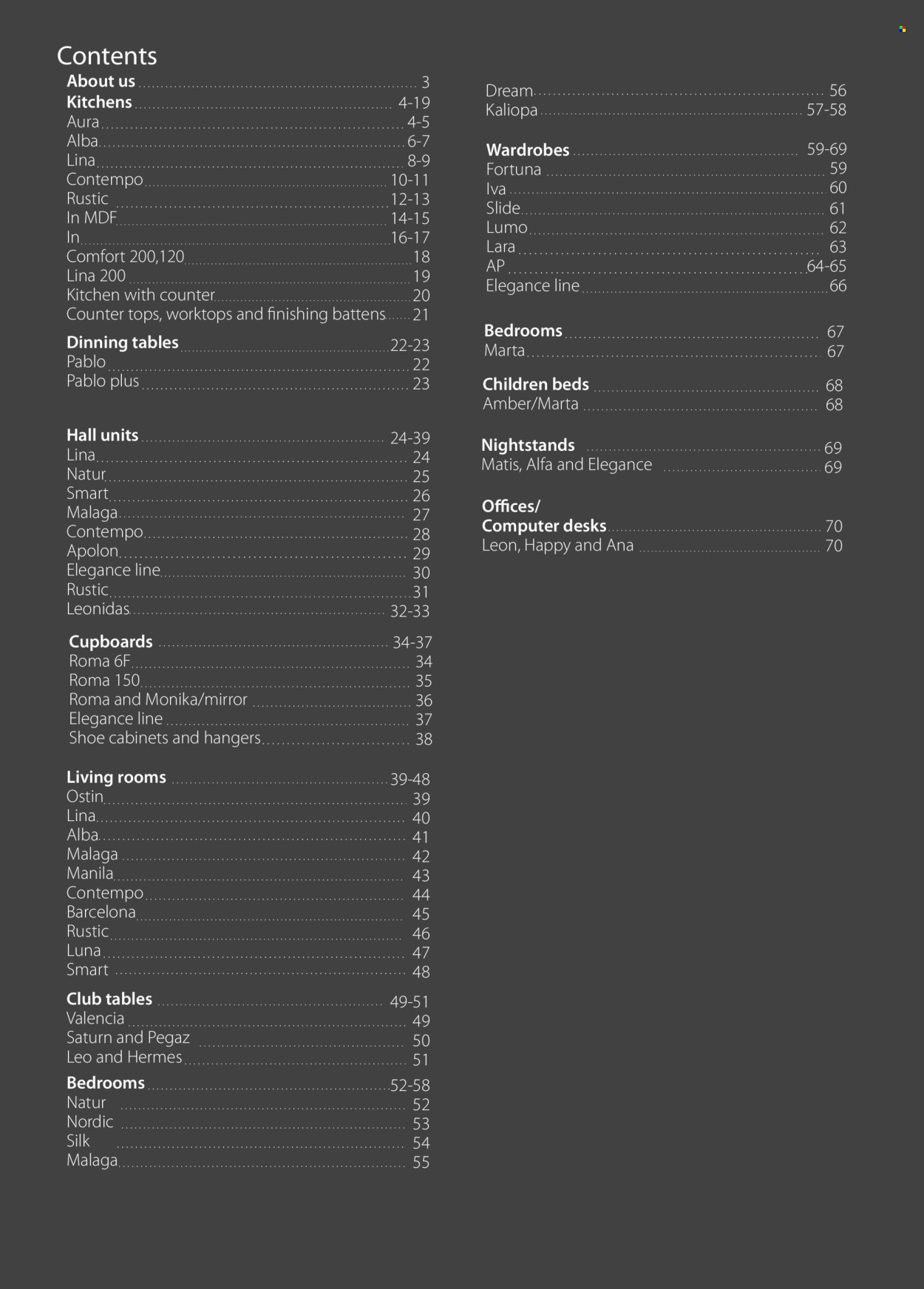 Matis katalog. Stranica 2