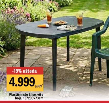 Plastični sto Elise