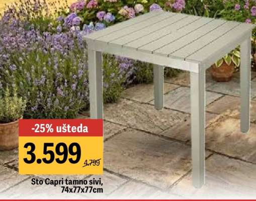 Sto Capri tamno sivi