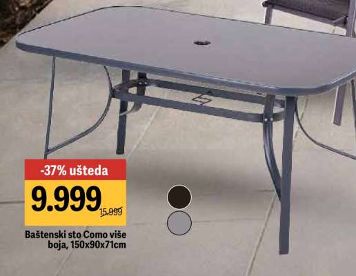 Baštenski sto Como više boja