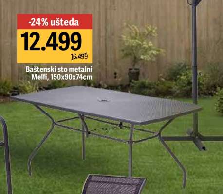 Baštenski sto metalni Melfi