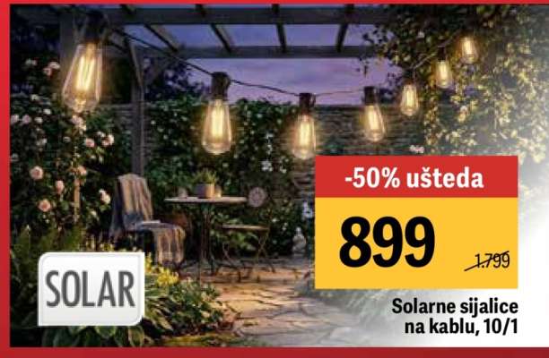 Solarne sijalice na kablu, 10/1
