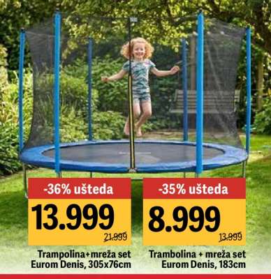 Trampolina + mreža set Eurom Denis, 183cm
