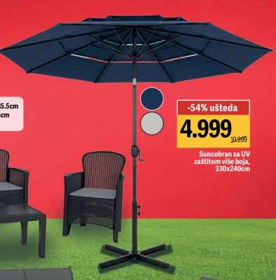 Suncobran sa UV zaštitom više boja
