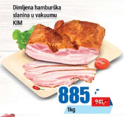 Dimljena hamburška slanina u vakuumu KIM