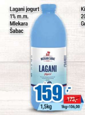Lagani jogurt 1% m.m.