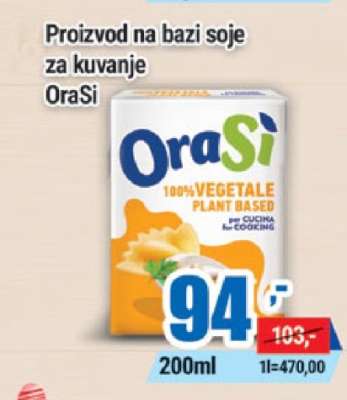 Proizvod na bazi soje za kuvanje OraSi