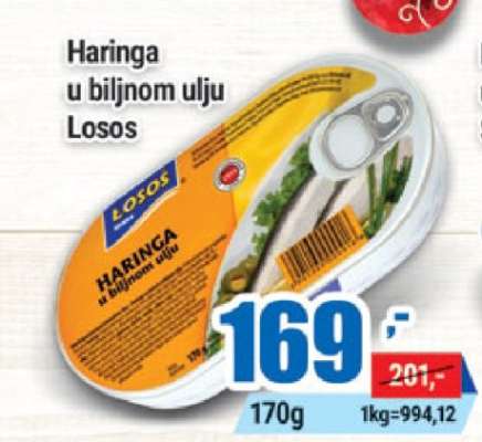 Haringa u biljnom ulju Losos