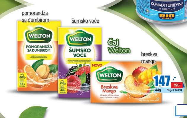 Čaj Welton breskva mango