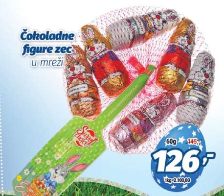 čokoladne figure zec u mreži