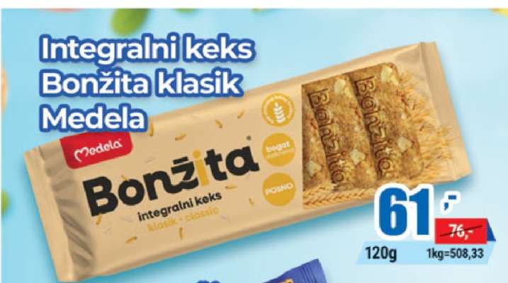 Integralni keks Bonžita klasik Medela