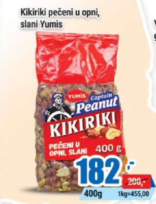 Kikiriki pečeni u opni, slani Yumis