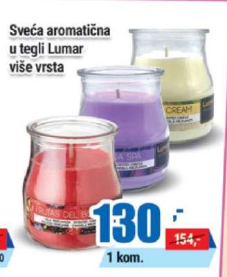 Sveća aromatična u tegli Lumar