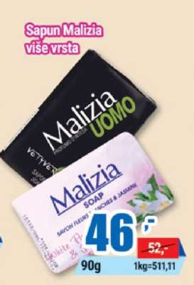 Sapun Malizia više vrsta