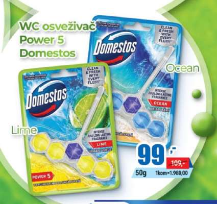 WC osvěživač Power 5 Domestos