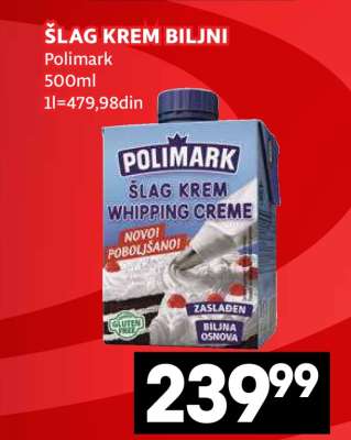 ŠLAG KREM BILJNI