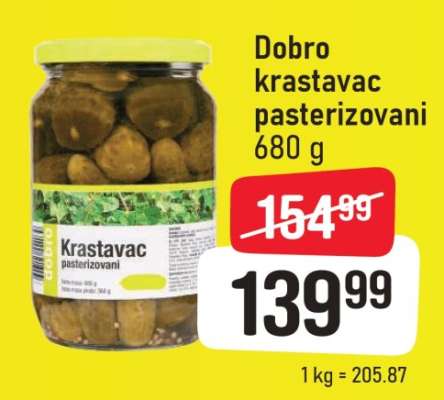 Dobro krastavac pasterizovani 680 g