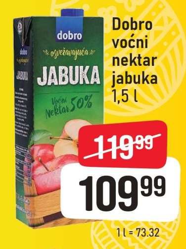Dobro voćni nektar jabuka 1,5 l