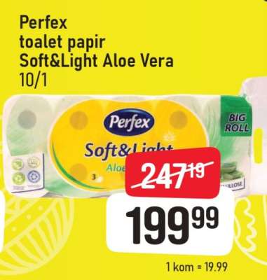 Perfex toalet papir Soft&Light Aloe Vera 10/1