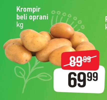 Krompir beli oprani