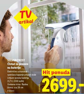 SILVERCREST Čistač za prozore na baterije