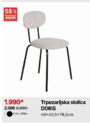 Trpezarijska stolica DORIS