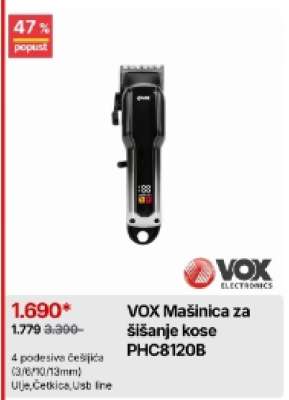 VOX Mašinica za šišanje kose PHC8120B