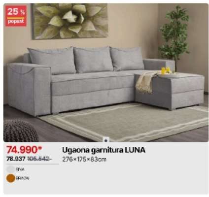Ugaona garnitura LUNA