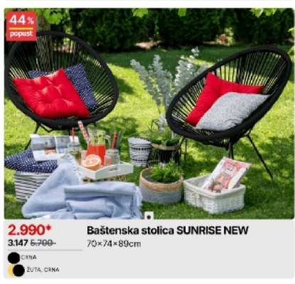 Baštenska stolica SUNRISE NEW