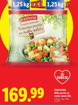 Freshona Miks povrća za rusku salatu XXL