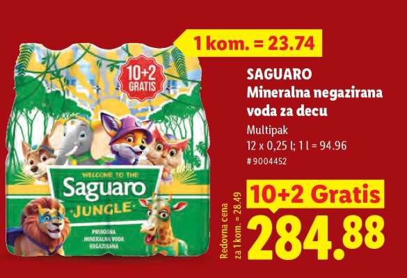 Saguaro mineralna negazirana voda za decu