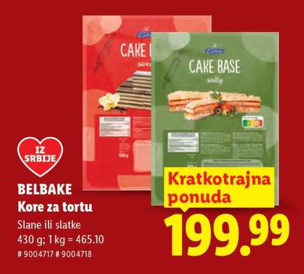 BELBAKE Kore za tortu