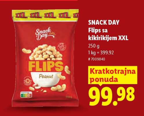 Snack Day Flips sa kikirikijem XXL