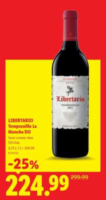 LIBERTARIO Tempranillo La Mancha DO