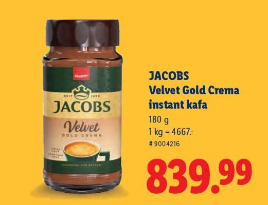 JACOBS Velvet Gold Crema instant káva