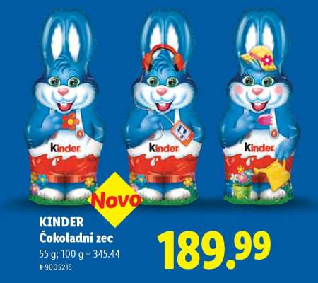 KINDER Čokoladni zec