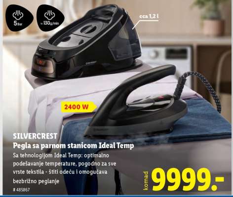 SILVERCREST Pegla sa parnom stanicom Ideal Temp