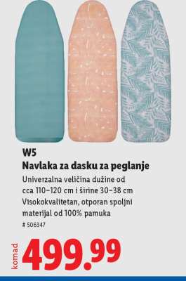 Navlaka za dasku za peglanje