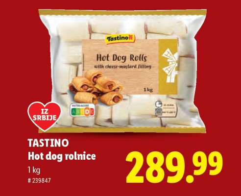 Tastino Hot dog rolnice